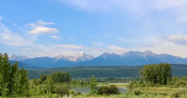 The Columbia Wetlands, with the Purcell Mountains in the background